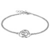 Aroncent Women's 925 Silver Link Bracelet Bangle Link Bracelet Partner