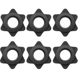 LICQIC 6 PCS Dumbbell Spinlock Collars, Barbell Bar Hexagon Nuts, Spinlock Dumbbell Weights for Dumbell Weight Lifting Fitness Training