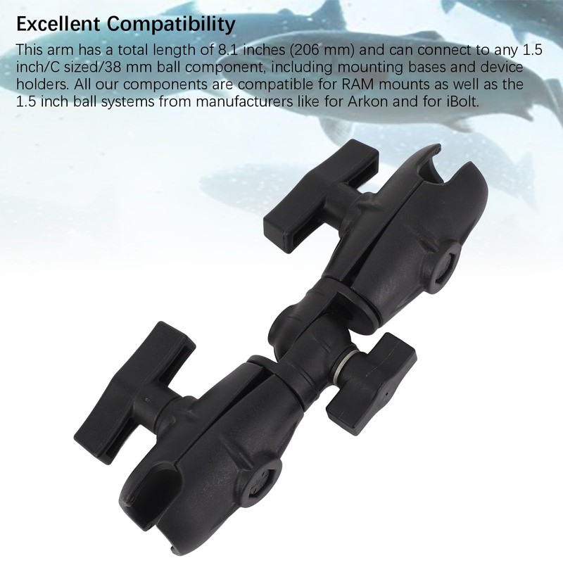 8.1 Inch Rotary Ratchet Arm with Double Socket for RAM