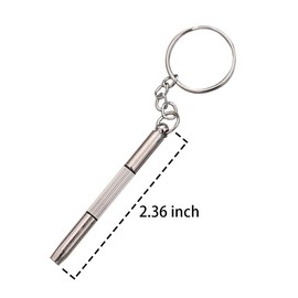 ReNext 5PCS/Set 3 in 1 Aluminum Steel Eyeglass Screwdriver Set, Flat/Phillips/Torx Head, Portable Keychain Screwdriver for Glasses, Sunglasses, Watches Repair