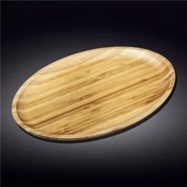 Wilmax England Set Of 3 Bamboo Oval Platter 17" inch X 12.5" inch | For Appetizers / Barbecue