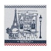 Coucke French Cotton Square Terry Towel, Bistrot Authentique, 20-Inches by