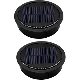 SKIKHN Pack of 2 Large Solar Light Replacement Top, 10cm Solar Light Replacemen for Outdoor Hanging Lanterns