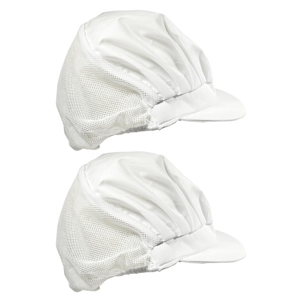 Bliceon 2Pcs Unisex Chef Hats & Hair Nets for Catering