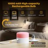 NookNova Rechargeable Light Bulbs, 10000mAH 3 Colors Battery Powered Light