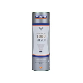 Victor Unisex's 1000 Silver Nylon Shuttle-White, M