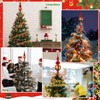 CAREDGO Christmas Tree Topper Red Christmas Tree Topper Champagne 23