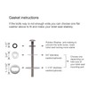 Hibbent 6 Pack Universal Toilet Seat Hinges Screw, Blind Hole