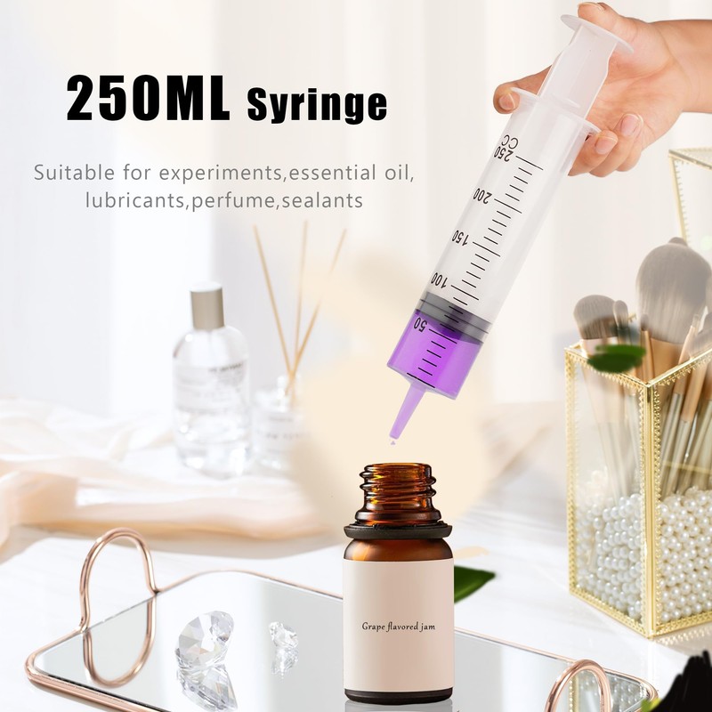 250 ml Large Syringe Plastic, Pet Feeding Syringe Sterile Packaging