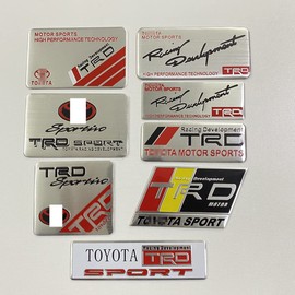 Toyota TRD Sticker Logo Motorcycle Gas Tank Sticker Emblem Badge Decoration Aluminum Racing Wing Decal 31 Designs Available Outside (24)