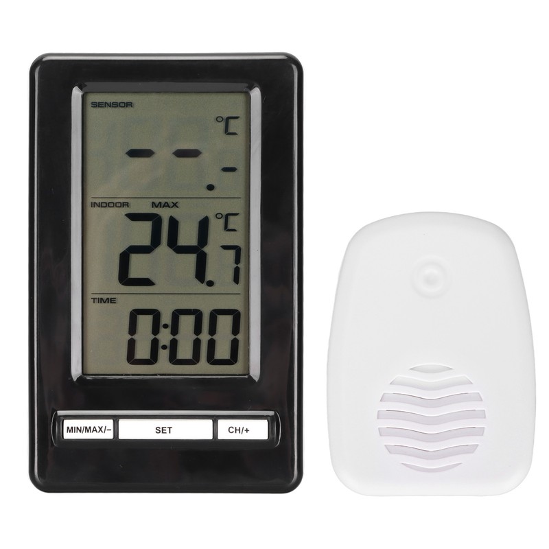 Wireless Electronic Thermometer Indoor Outdoor Home Digital Weather Station Clock