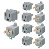 TENINYU Grounded Adapter 3-Prong to 2-Prong Outlet Converter - 3