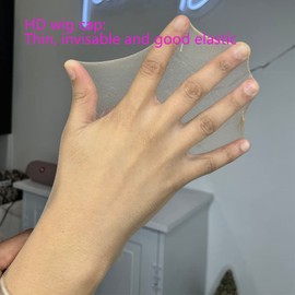 QingJii HD Wig Caps 4PCs, HD wig Cap for Lace Front Wig, BaldCap for Wig Invisible Transparent Wig Cap