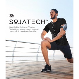 Soja Essentials Mens Gym T-Shirts 4 Pack - Moisture Wicking Workout Man Tee, Quick Dry Athletic Performance Activewear 3XL BK Black