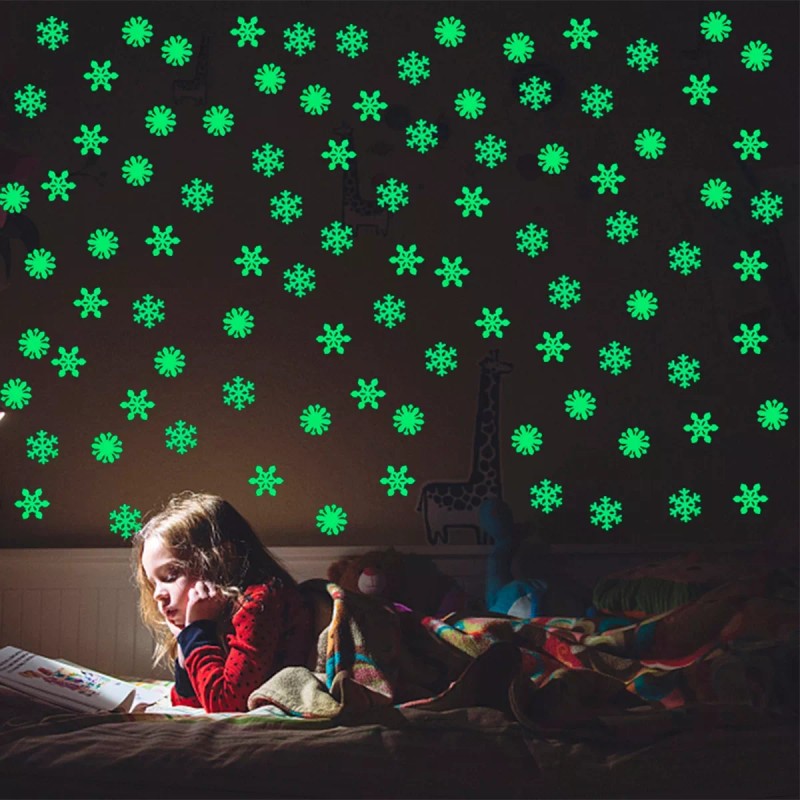 Fluorescent Toys 100 Estrellas Pared Stickers Neon Fosforescente Brilla Noche