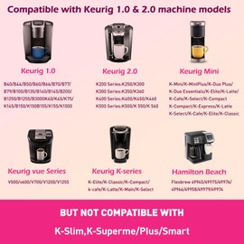 Reusable K Cups for K-eurig, Universal Stainless Steel K Cup Reusable Coffee Pods Compatible for Ke-urig 1.0 & 2.0 Coffee Makers (6 Pack)