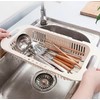 Extendable Over the Sink Colander Fruits and Vegetables Drain Basket