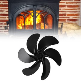 TOPINCN 6 Blades Chimney Fan Blade Replacement Universal Fan Blade Aluminium Alloy Stove Fan Accessories