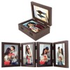 Hinged Picture Frames,Foldable Photo Frame,Folding Frame,Glass Photo Frame,with 180° Foldable
