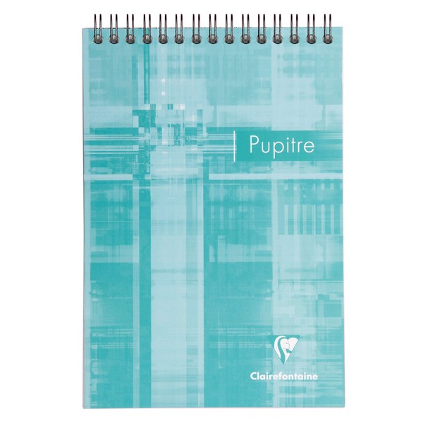 Clairefontaine Wirebound Notepad - Ruled 80 sheets - 5 3/4 x 8 1/4 - Sold Individually ( Assorted Cover Color Chosen at Random)
