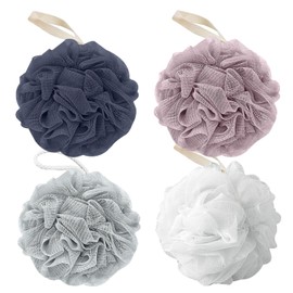 Esponjas para Baño, Esponja Baño Suave, Paquete de 4 Delicada Lufa de Baño para Hombres y Mujeres Bañándose, Limpieza Profunda Esponjas Exfoliantes, Esponja de Baño para Exfoliar para ducha y baño