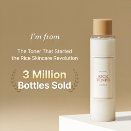 I'M From [I'm From] Rice Toner, 5.07 fl oz | Milky Toner for Glowing Skin, 77.78% Rice Extract from Korea, Glow Essence with Niacinamide, Hydrating for Dry Skin, Alcohol-Free, Fragrance-Free, Glass skin