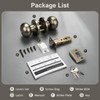 KNOBWELL 2 Pack Door Knob with Lock and Key (Keyed