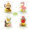 Insgen 4 Bird & Flower Micro Brick Model Sets with