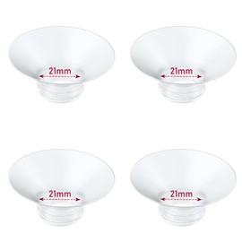 IVARONAL Flange Insert 4PCS 21mm Compatible with Momcozy M9/M6/M5/S12 Pro/V1 Pro/V2 pro, Spectra/Medela/Elvie/NCVI/TSRETE/eufy/Lansinoh/Paruu/MomMed Breast Pump 24mm Shields/Flanges (4pcs-21mm)