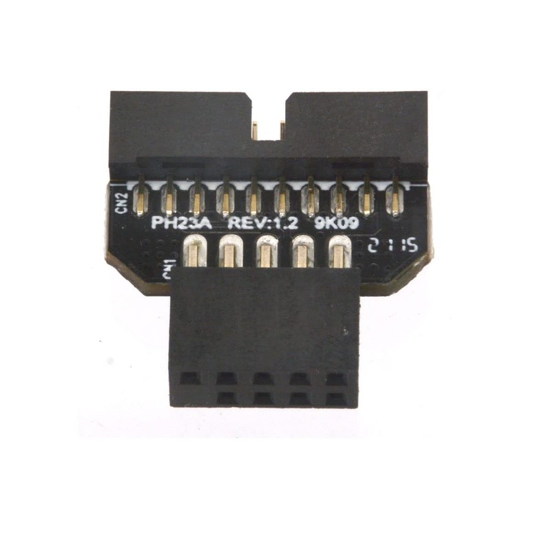 USB 3.0 to USB 2.0 Motherboard Adapter, 19 Pin USB