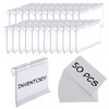 50pcs Labels for Storage Bins Plastic Label Clip, Basket Labels