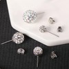 AOEDEJ 1 Pcs Disco Ball Earrings for Women Silver Ball