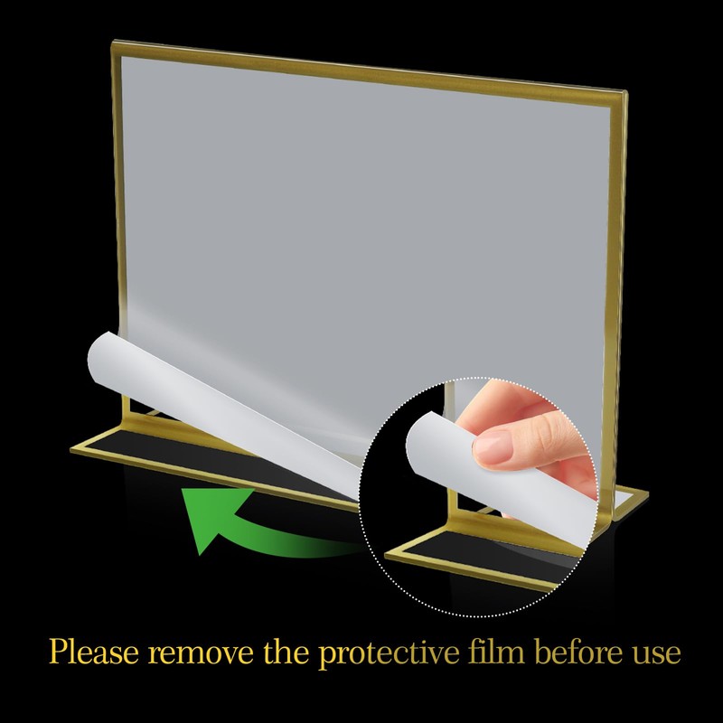 30 Pcs Gold Acrylic Sign Holder 6 x 4 Inch,