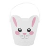 Fun Express 7" x 8" Bunny-Shaped Easter White Plastic Buckets