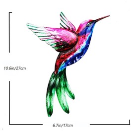 LWINGFLYER Metal Hummingbird Wall Decor Metal Fence Decoration Hummingbird Wall Art Decor for Backyard Oasis Porch Decor & Balcony Beautifying Perfect for Gardens Patio Fences & Outdoor Rooms