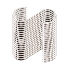 JINHEZO Premium 20-Pack Larger Round S Shaped Hooks in Polished Stainless Steel Metal, Hangers Hanging Hooks for Kitchen, Work Shop, Bathroom, Garden, Kitchenware Pots Utensils, Clothes, Bags, Towels
