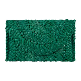 EVEOUT Women's Woven Straw Handbag Vintage Clutches Wallet Beach Holiday Bag, Green, vintage