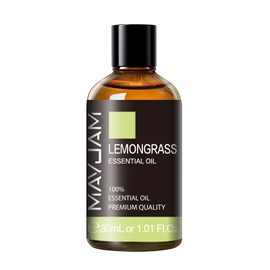 Lemongrass Essential Oil 30ML/1.01FL.OZ, MAYJAM Premium Lemongrass Oil Essential Oils with Glass Dropper, Great for Aromatherapy Diffuser and Candle Soap Making