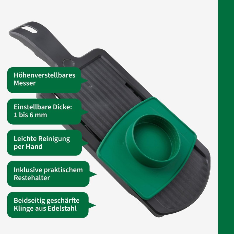Chefkoch Vegetable Slicer with Leftover Holder and Extra Sharp Stainless