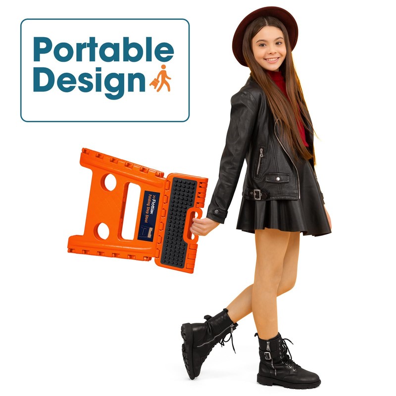 Flottian 13" Folding Step Stool for Adults and Kids Holds