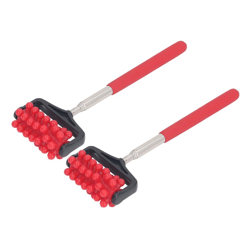 2pcs Telescopic Back Massage Roller Stainless Steel Rolling Back Massager