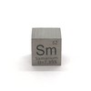 Elemental Specimen Samarium Sm (0.4 inch (10 mm) Cube, Engraved