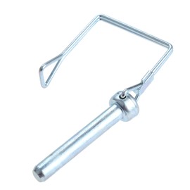 HAIWEN Sliver Square Spring Steel Shaft Locking Pin ，Safety Coupler Pin ， 3/8 "" x 2.76""(9.5mm x 70mm)Heavy Duty Shaft Locking Pin (4Pack)