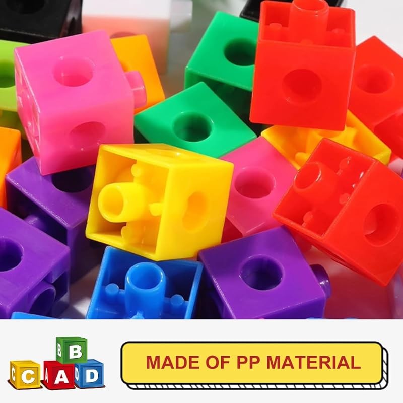 Plug-in Cube (Set of 100) Educational Games Manipulative Number Counting