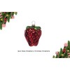2 Count Glass Strawberry Christmas Ornaments for Christmas Tree