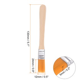 QUARKZMAN 20 Stück Pinsel 0,5" Pinsel Nylon Flachwandpinsel Weiche Borsten mit Holzgriff für Malerei DIY Latexfarben Möbel Schränke Zäune, Orange