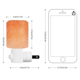 Himalayan Salt Lamps, Natural Crystal Salt Glow Night Lights for Lighting and Decoration, Set of 2, UL Listed