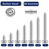 #8 x 1/2" Stainless Steel Button Head Torx Sheet Metal