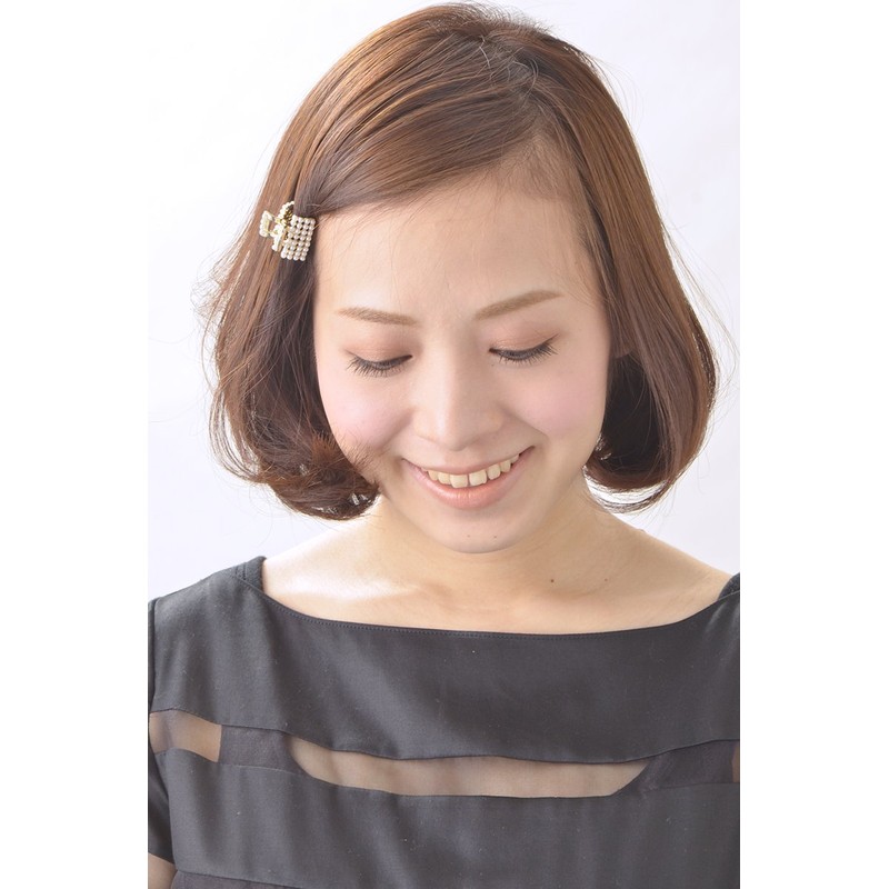 VingTAINE H-609 Small Pearl Square Mini Vance Clip Hair Clip
