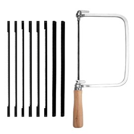 LaubsäGe Set 8 Sägeblätter DekupiersäGeblatt Bogensäge Handsäge Holz Präzise Schnitte Dekupiersäge Drahtsäge, Holzbearbeitungssäge, Multifunktionssäge, für Holz,Kunststoff(14/18/24 ZäHne)
